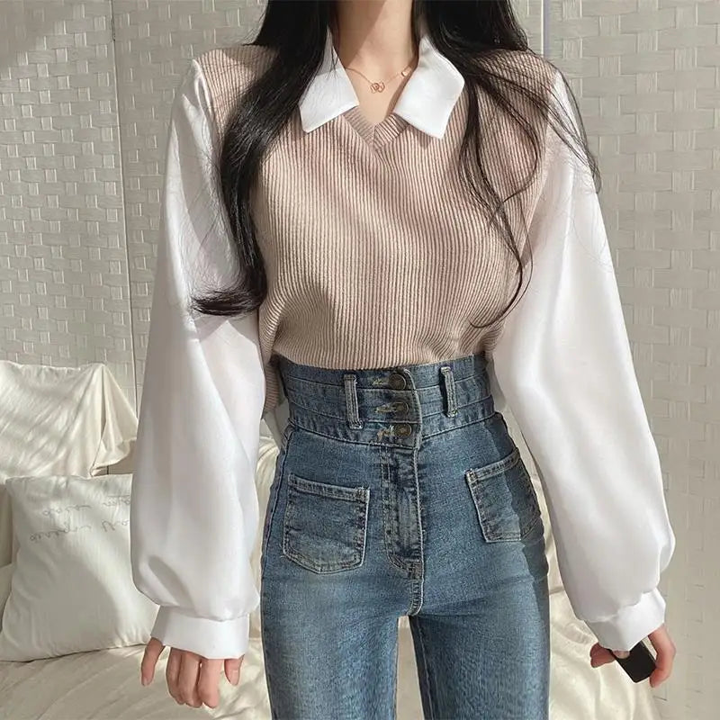 Weibliche Pullover Elegante Blusen
