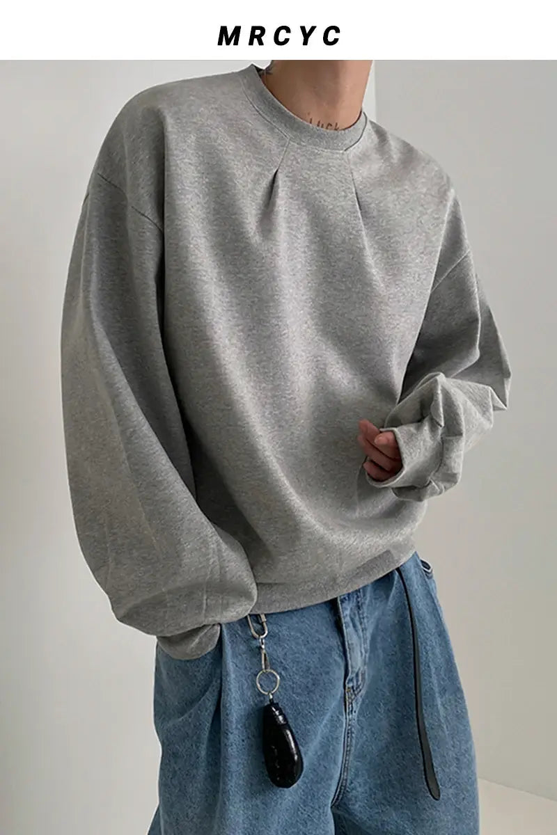 Sudaderas con capucha para hombre de estilo urbano coreano