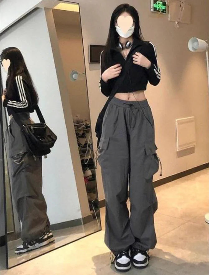 Cargohose mit hoher Taille