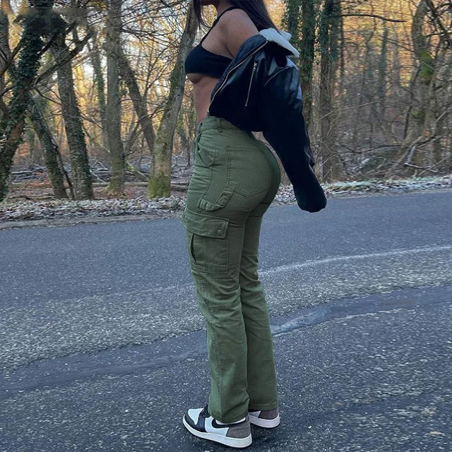 Vintage-Cargohose für Damen
